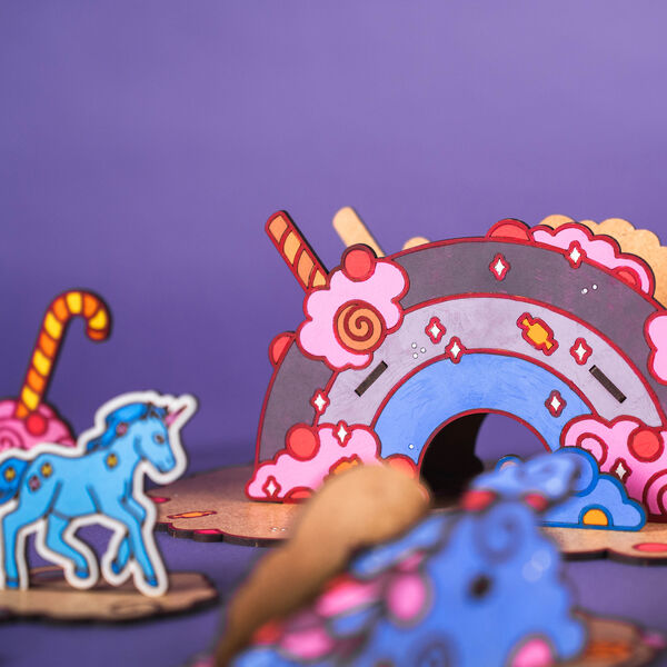 Unicorn tr&aelig;leget&oslash;j | Slikland, Crateit