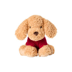 Holiday Dog Teddy | Beige/Red | Bamse, Lexington