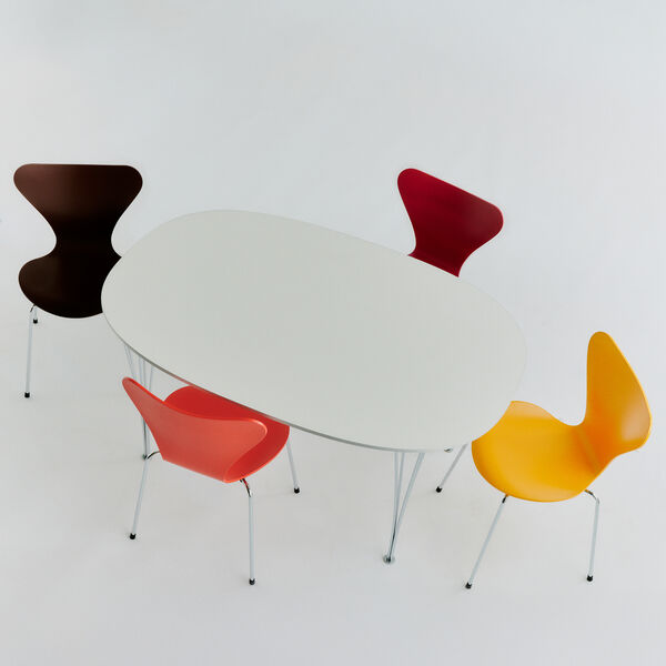 Serie 7&trade; 3107 Verner Panton 100 stol, orange, Fritz Hansen