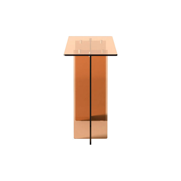 Anouk glaskonsol, brun gennemsigtig, Westwing Collection