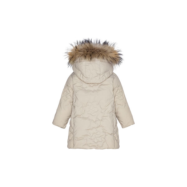 Rose Baby Girls Down Coat with Fur| Oat | Dunjakke, VER de TERRE