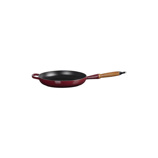 Signature st&oslash;bejern stegepande med tr&aelig;h&aring;ndtag &Oslash; 28 cm, garnet, Le Creuset