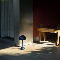 Flowerpot VP9 Portable Table Lamp, steel blue, &Tradition