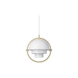 Multi-Lite Pendant, white semi matt/brass, GUBI