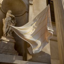 Special Edition 3 strandh&aring;ndkl&aelig;de, sunflower stripes, Georg Jensen Damask