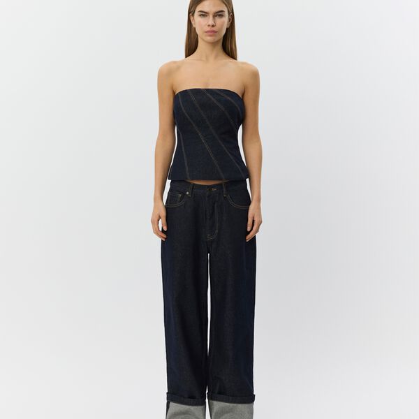 MishaSW Raw Denim Jeans, dark denim blue, Sofie Schnoor