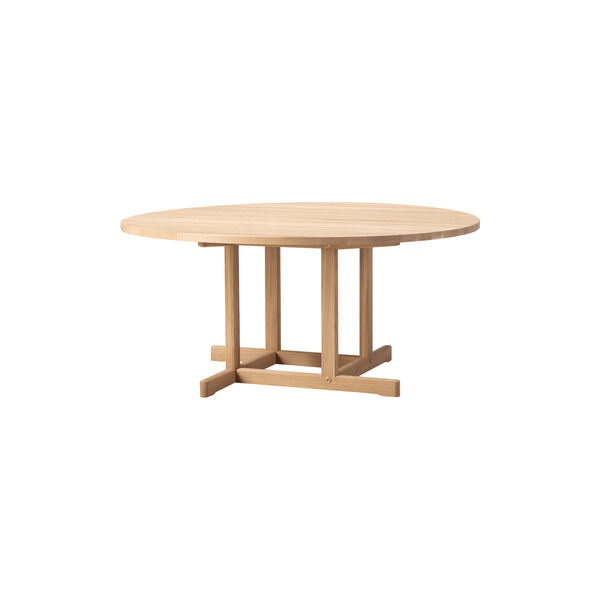 BM80 Mogensen Coffee Table &Oslash; 120 cm, lysolieret eg, Fredericia Furniture