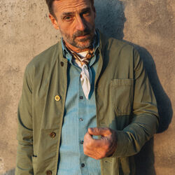 MMGMarco Chambray Shirt, marine blue, MOS MOSH Gallery