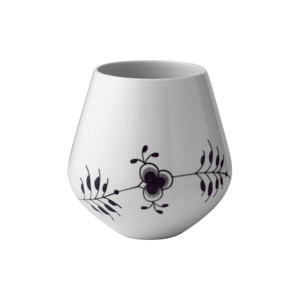Sort Mega Riflet vase 20,5 cm, Royal Copenhagen