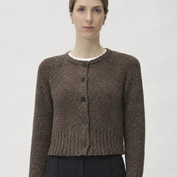 Cardigan i Dixit, brown melange, ELISE GUG