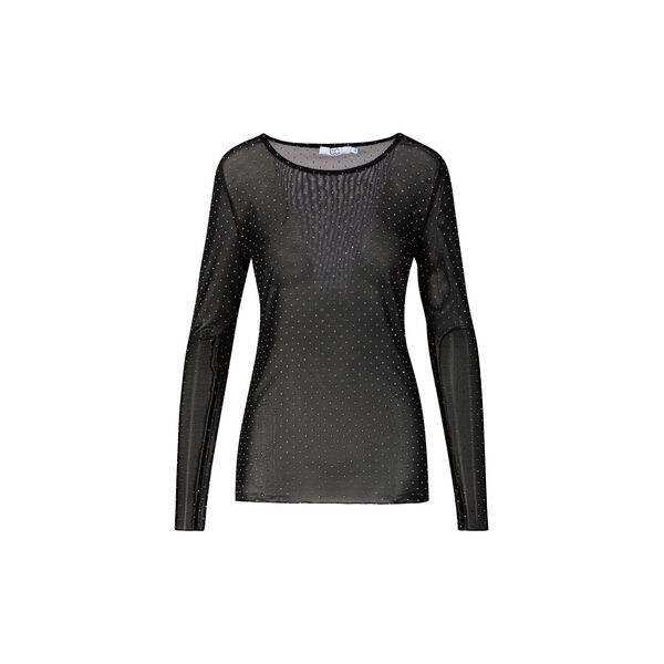 CC Heart EVE mesh blouse, black simili, Coster Copenhagen