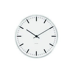 City Hall V&aelig;gur Small, hvid, Arne Jacobsen Clocks