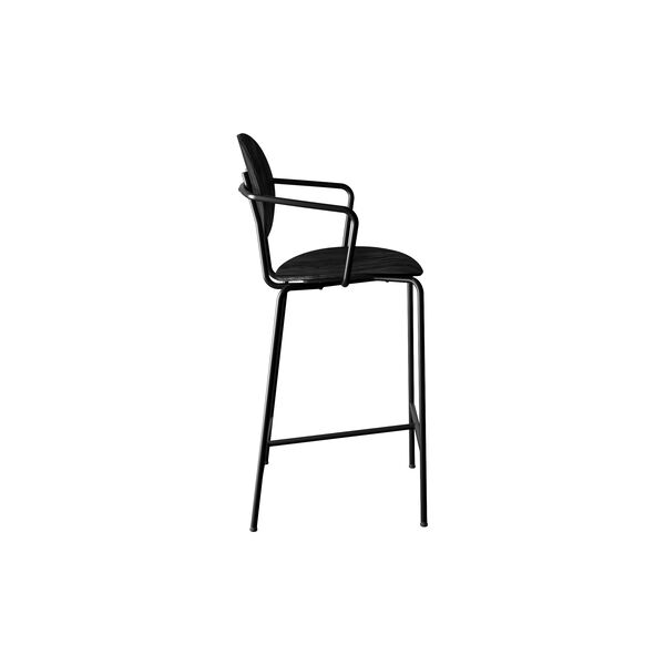 PIET HEIN Counter Chair with Arms, sortlakeret eg, Sibast Furniture