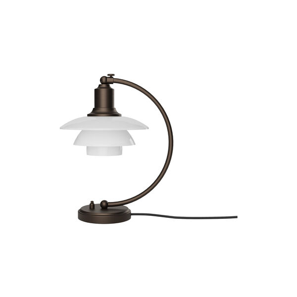 PH 2/2 Luna bordlampe, aged brass/opal glass, Louis Poulsen