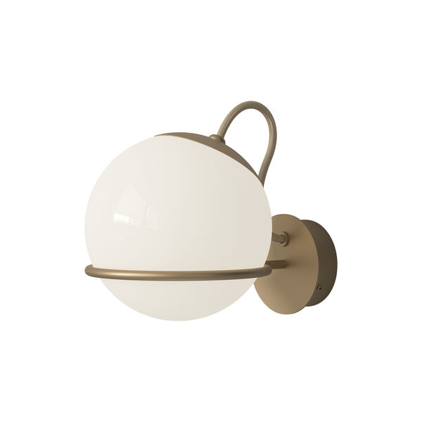 Model 237/1 Wall Lamp, opaline/champagne, Astep