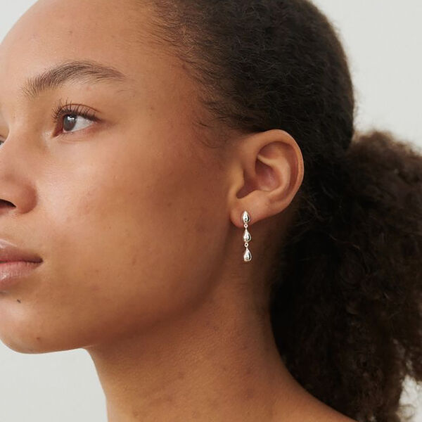 Rain Earrings, s&oslash;lv, Pernille Corydon Jewellery