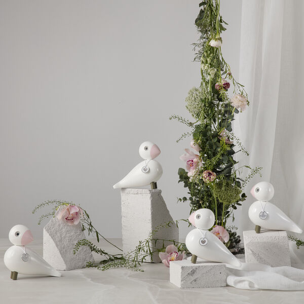 Sangfugl Love, hvid/rosa, Kay Bojesen Denmark