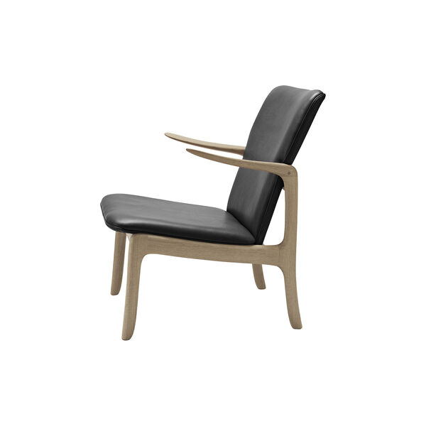 OW124 Beak Chair loungestol, s&aelig;bebehandlet eg/sort, Carl Hansen & S&oslash;n