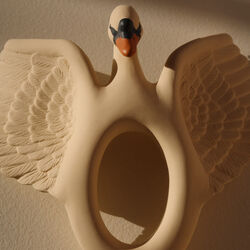 Teether Swan, off white, Konges Sløjd