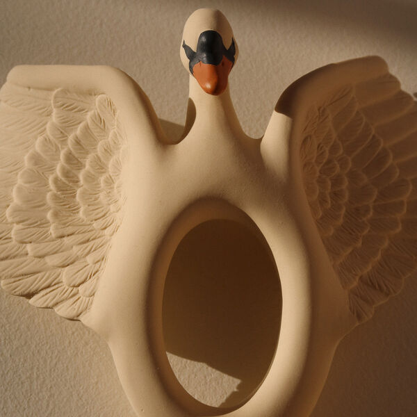 Teether Swan, off white, Konges Sløjd