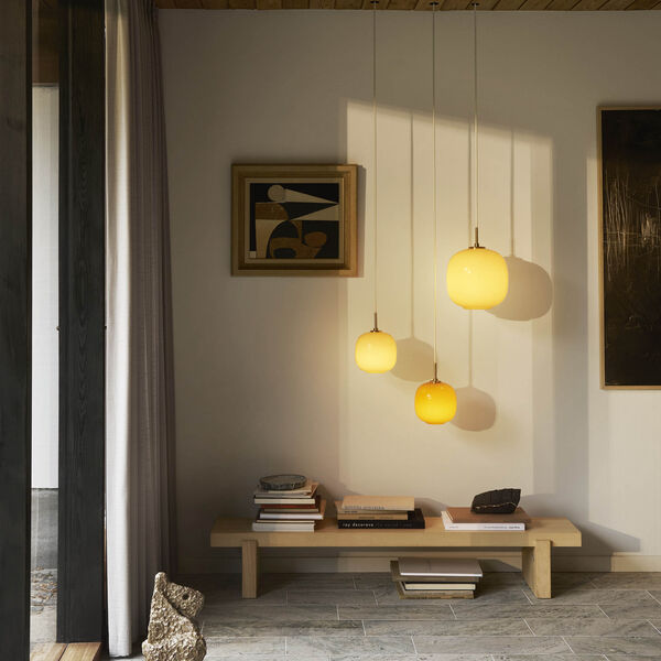 VL45 Radiohus pendel, amber, Louis Poulsen