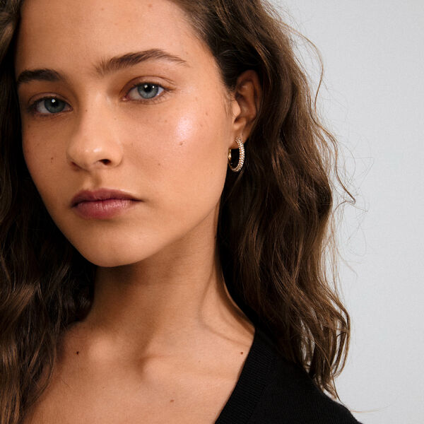 TATUM hoops Large, guldbelagt, Pilgrim