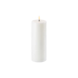 LED Pillar Candle 10 cm, nordic white, Uyuni Lighting