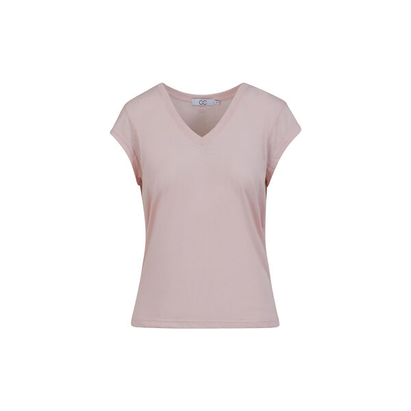 CC Heart Basic V-neck T-shirt, daisy pink, Coster Copenhagen