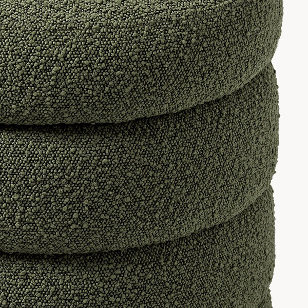 Alto bænk med opbavaring, bouclé mørkegrøn, Westwing Collection