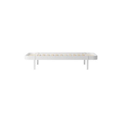Wood lounger seng 90 cm, hvid, Oliver Furniture
