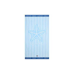 Summer Cotton Velour Beach Towel, blue/white, Lexington
