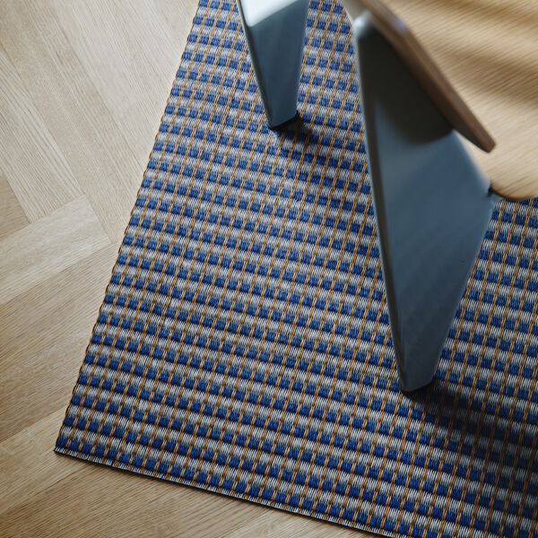 Bulevardi Rug, nutria/dark blue/brown, Woodnotes
