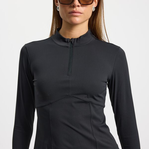 Butter Soft Half Zip True to body, black, Rethinkit