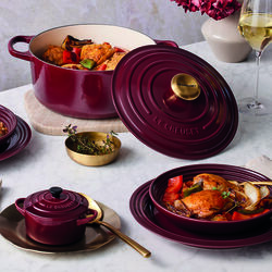 Signature rund gryde &Oslash; 24 cm, garnet, Le Creuset