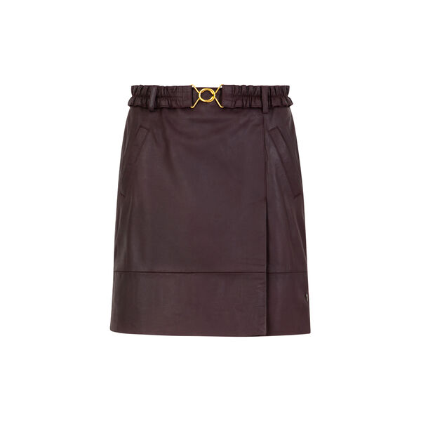 Leather miniskirt, bordeaux, Coster Copenhagen