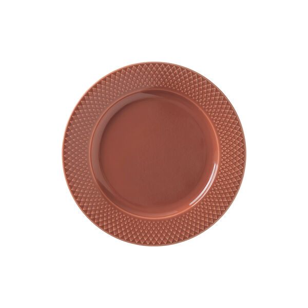 Rhombe Color frokosttallerken &Oslash; 23 cm, terracotta, Lyngby Porcel&aelig;n