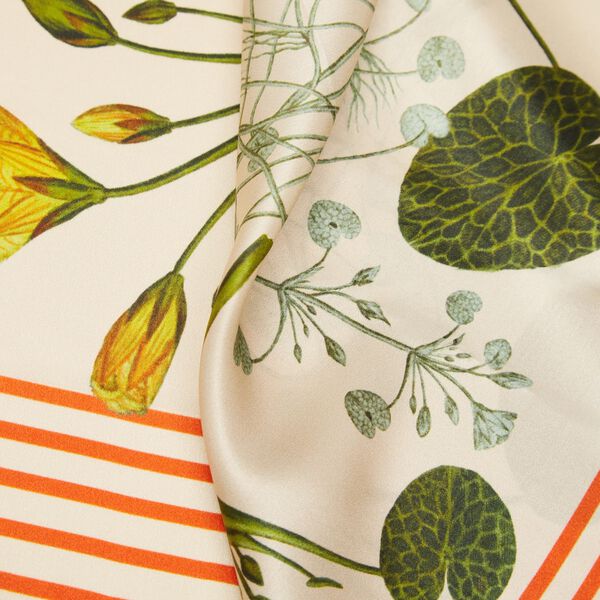 Candy Striped Blossom silket&oslash;rkl&aelig;de, sand/orange red, Flora Danica Denmark