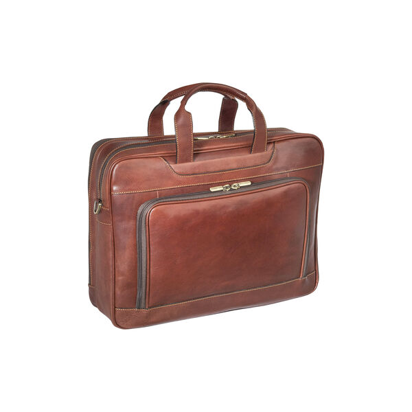 2 Compartment Laptop Briefcase, dark brown 2 Compartment Laptop Briefcase, dark brown, Tony Perotti