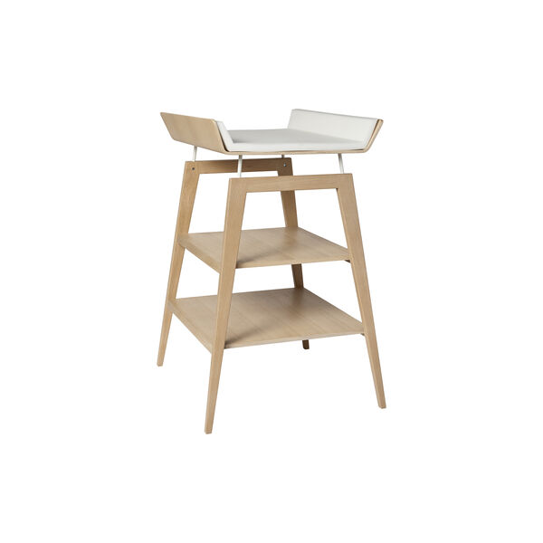 Leander Linea™ puslebord med skumhynde, oak, Leander