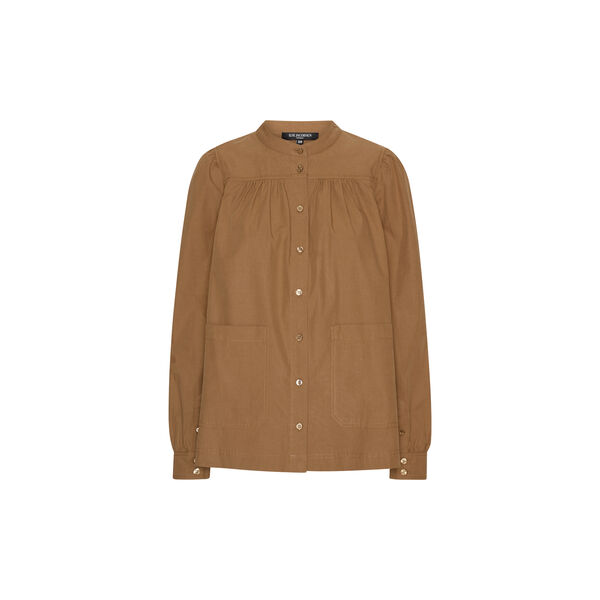 Shirt With Gather, brandy, Ilse Jacobsen Hornbæk