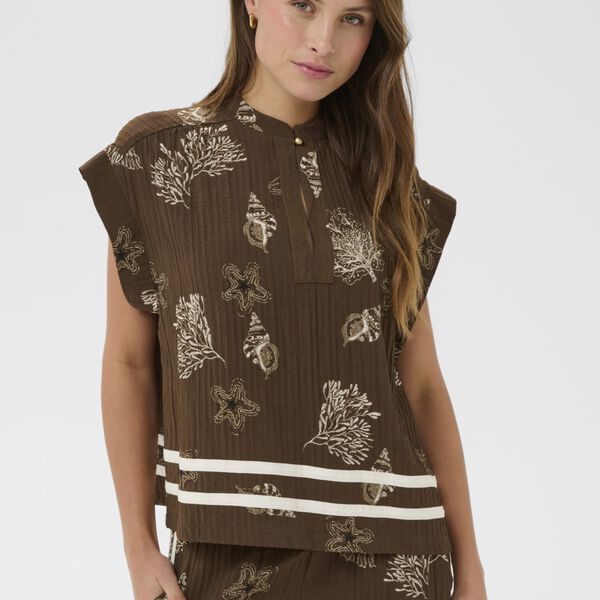 RosashellSZ Blouse, fudge sea shell, Saint Tropez