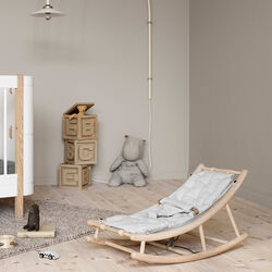 Wood baby & junior vippestol, eg/grå, Oliver Furniture