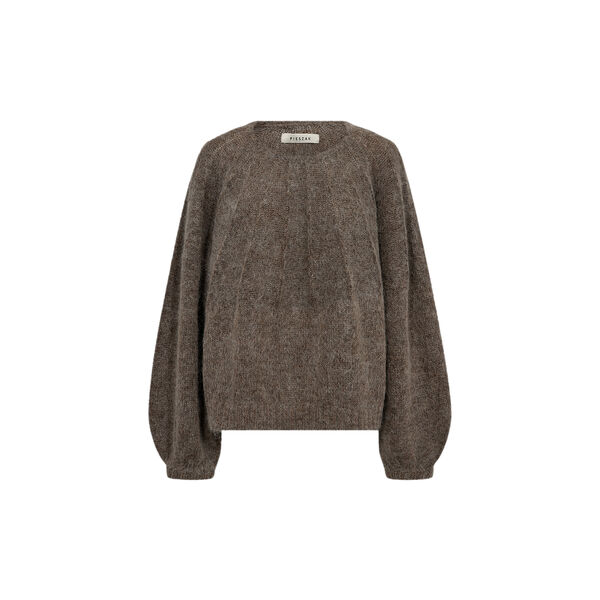 PD-Maddie LS Knit, black coffee melange, Pieszak