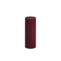LED pillar candle, wine red, Uyuni Lighting