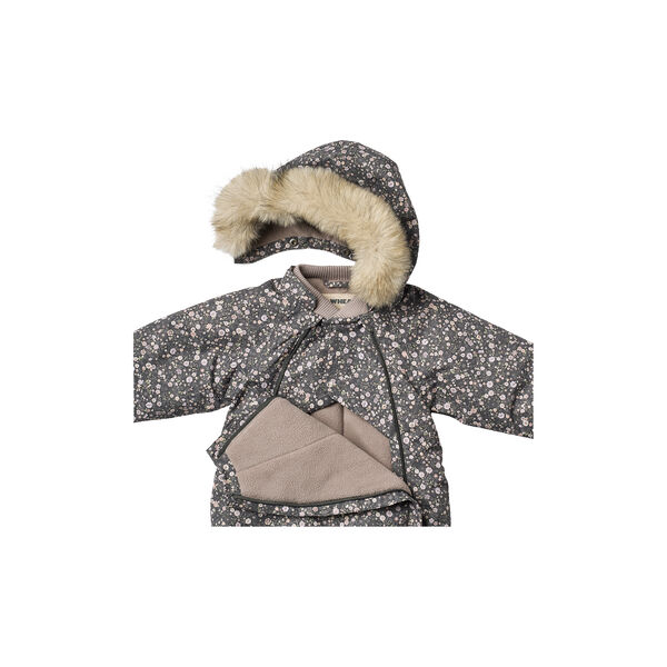 Snowsuit Nickie, black sea open flowers Snowsuit Nickie, black sea open flowers, Wheat