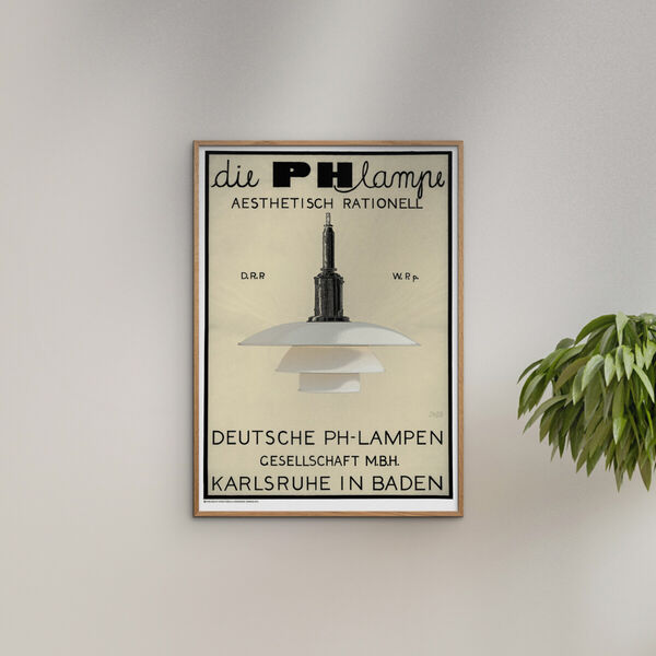 PH Lampe - White, Poster & Frame