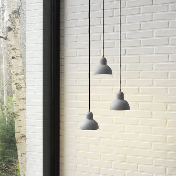 KAISER idell™ 6722-P pendel, easy grey/brass, Fritz Hansen