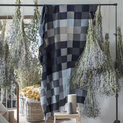 Plain Beat plaid, 01225 muted blues, Silkeborg Uldspinderi