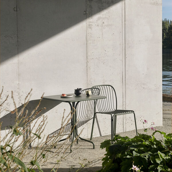 Thorvald SC97 Outdoor Caf&eacute; Table Square, bronze green, &Tradition