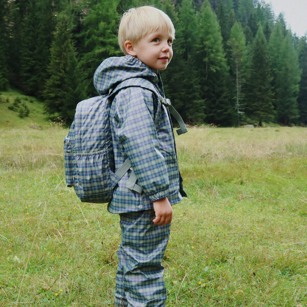 Rainy Kids Backpack Midi, laurel blue check Rainy Kids Backpack Midi, laurel blue check, Konges Sløjd